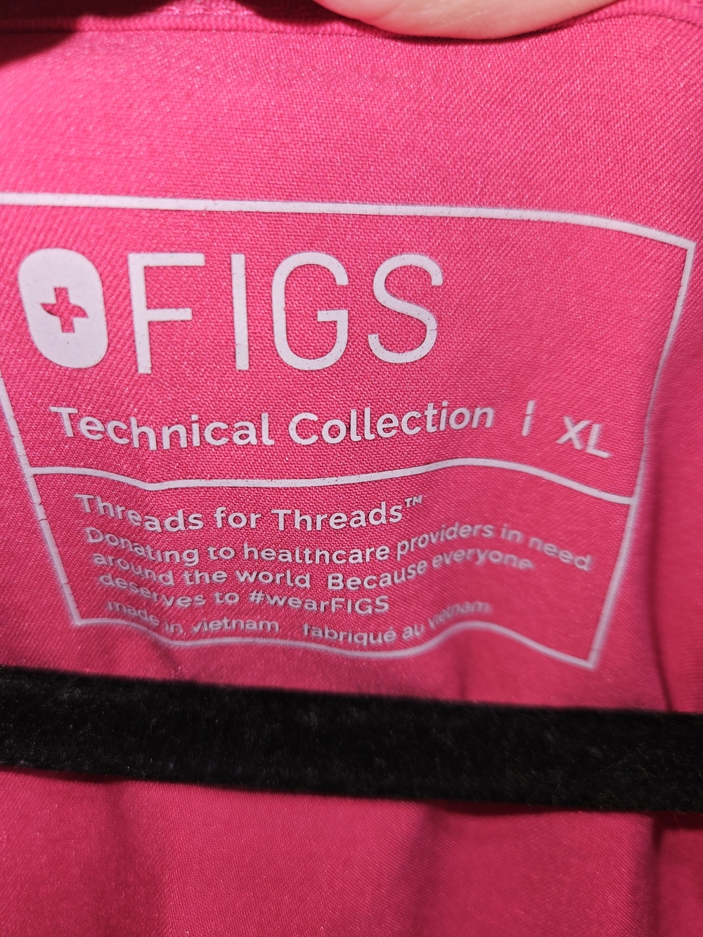 FIGS Scrubs Set Hot Pink V-Neck Top & Jogger Pants Womens Size XL Extra Large - Picture 4 of 15